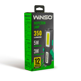 Фонарь портативный WINSO 752300 350Lm, 5W COB + 3W, 2000mAh, White 
