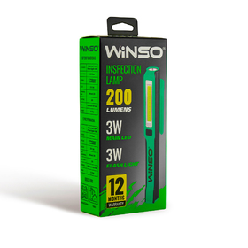 Фонарь портативный WINSO 752100 200Lm, 3W COB + 3W, 1200mAh, White 
