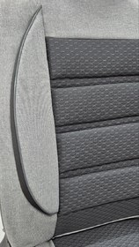 Накидки на сидения POKROVA 700 с экокожей  SСірий + Сота перед