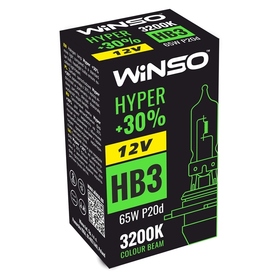 Галогеновая автолампа Winso HYPER HB3 12V +30% 65W P20d 712500