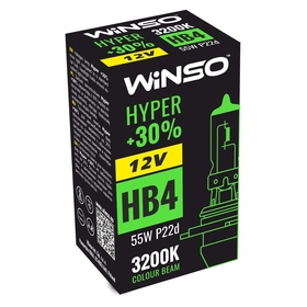 Галогеновая автолампа Winso HYPER HB4 12V +30% 55W P22d 712600