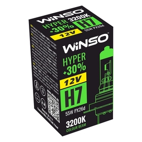 Галогеновая автолампа Winso HYPER H7 12V +30% 55W PX26d 712700