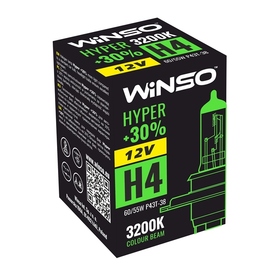 Галогеновая автолампа Winso HYPER H4 12V +30% 60/55W P43t-38 712400