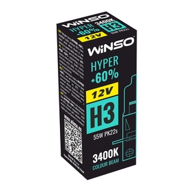 Галогеновая автолампа Winso HYPER H3 12V +60% 55W PK22s 712320