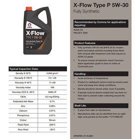 Моторное масло Comma X-FLOW TYPE P 5W30 5л