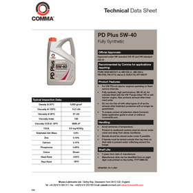 Моторное масло Comma PD PLUS 5W40 5л