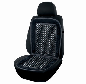 Накидка на сидения массажер круглая косточ. 41,5х89 черная велюр Elegant EL 100 658 (1шт)