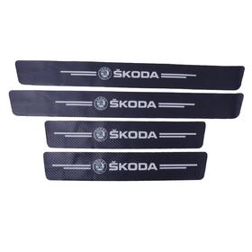 Защитная пленка на пороги Skoda (карбоновая лента) к-т 4шт