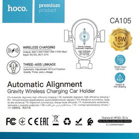 Автомобильный держатель для телефона Hoco CA105 Guide беспроводная зарядка 