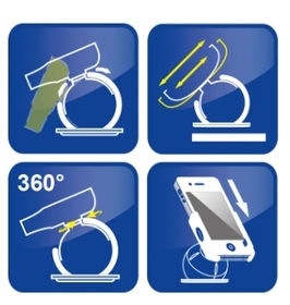 Автомобильный держатель для телефона Alca 528 000 360°  