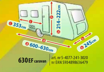 Тент автодом Kegel Mobile Garage Caravan 630EF (600-630 см)