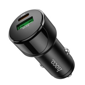 Автомобильное зарядное устройство Hoco Z42 Light road dual port digital display PD20W+QC3.0 car char