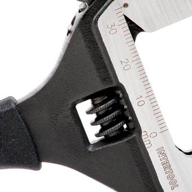 Ключ разводной 150 мм, прорезиненная рукоятка, разведение губок 34 мм, CrV INTERTOOL XT-0040