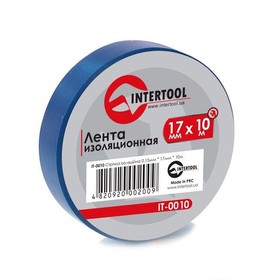 Лента изоляционная, 17 мм10 м0.15 мм, синяя INTERTOOL IT-0010