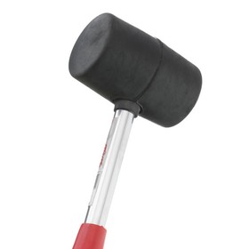 Киянка резиновая 340 г, 55 мм, черная резина, металлическая ручка INTERTOOL HT-0229