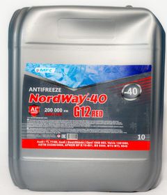 Охлаждающая жидкость  NordWay LONG LIFE G12 Антифриз красная 10л