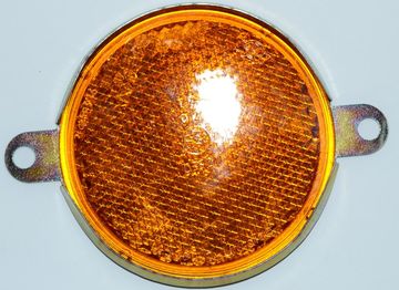 Катафот круглый металлический (оранжевый)