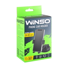 Автомобильный держатель для телефона  Winso 201170  Ш-54-80мм  поворотный механизм 360°