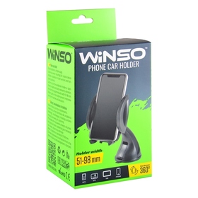Автомобильный держатель для телефона  Winso 201160 Ш-51-98мм  поворотный механизм 360°