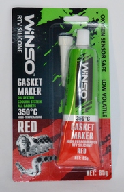 Winso Герметик прокладка высокотемпературный 100% силикон (красный) 85g 310200