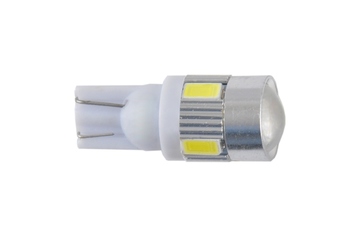 Светодиод Winso W2.1x9.5d T10 12V 6LEDS  SMD 5630 with lens  WHITE 127320 (10шт)