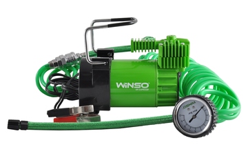 Компрессор Winso 126000 10 Атм 40 л/мин 200Вт, кабель 3м, шланг 5,7м спускной клапан манометр на шла